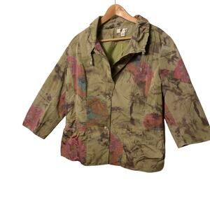 Flair Y2K High Collared Jacket 3/4 Sleeve Size xl